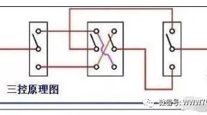 双控开关接线图,双控开关电路图-曙光学习苑