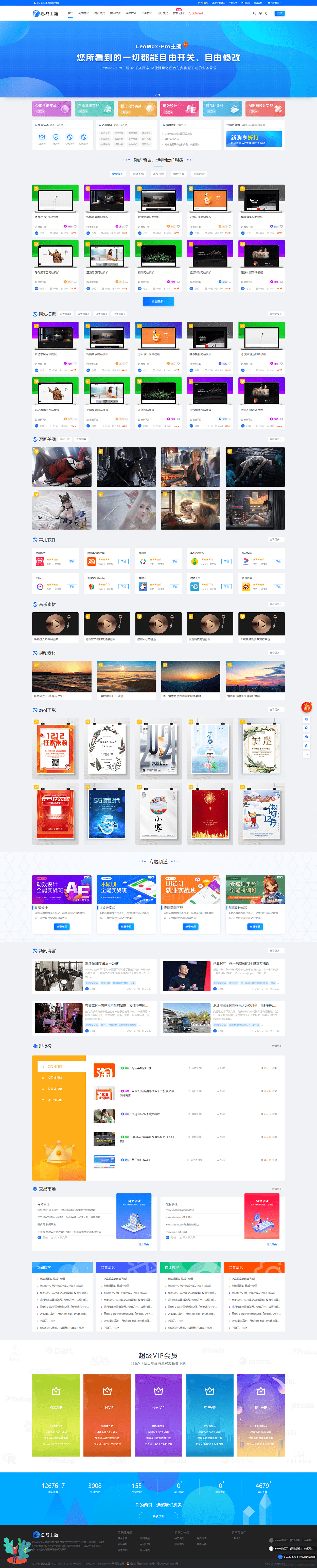 WordPress 资源展示型下载类主题 CeoMax-Pro_v7.6 开心版-曙光学习苑